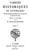 [Gutenberg 42464] • Variétés Historiques et Littéraires (01/10) / Recueil de pièces volantes rares et curieuses en prose et en vers